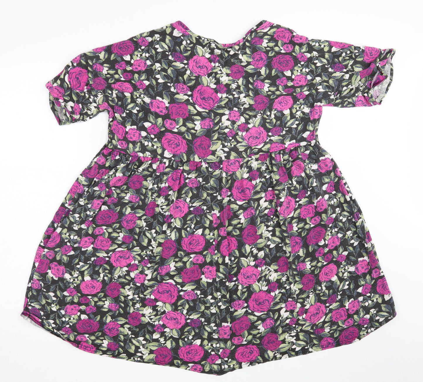 Boohoo Womens Multicoloured Floral  T-Shirt Dress  Size 12