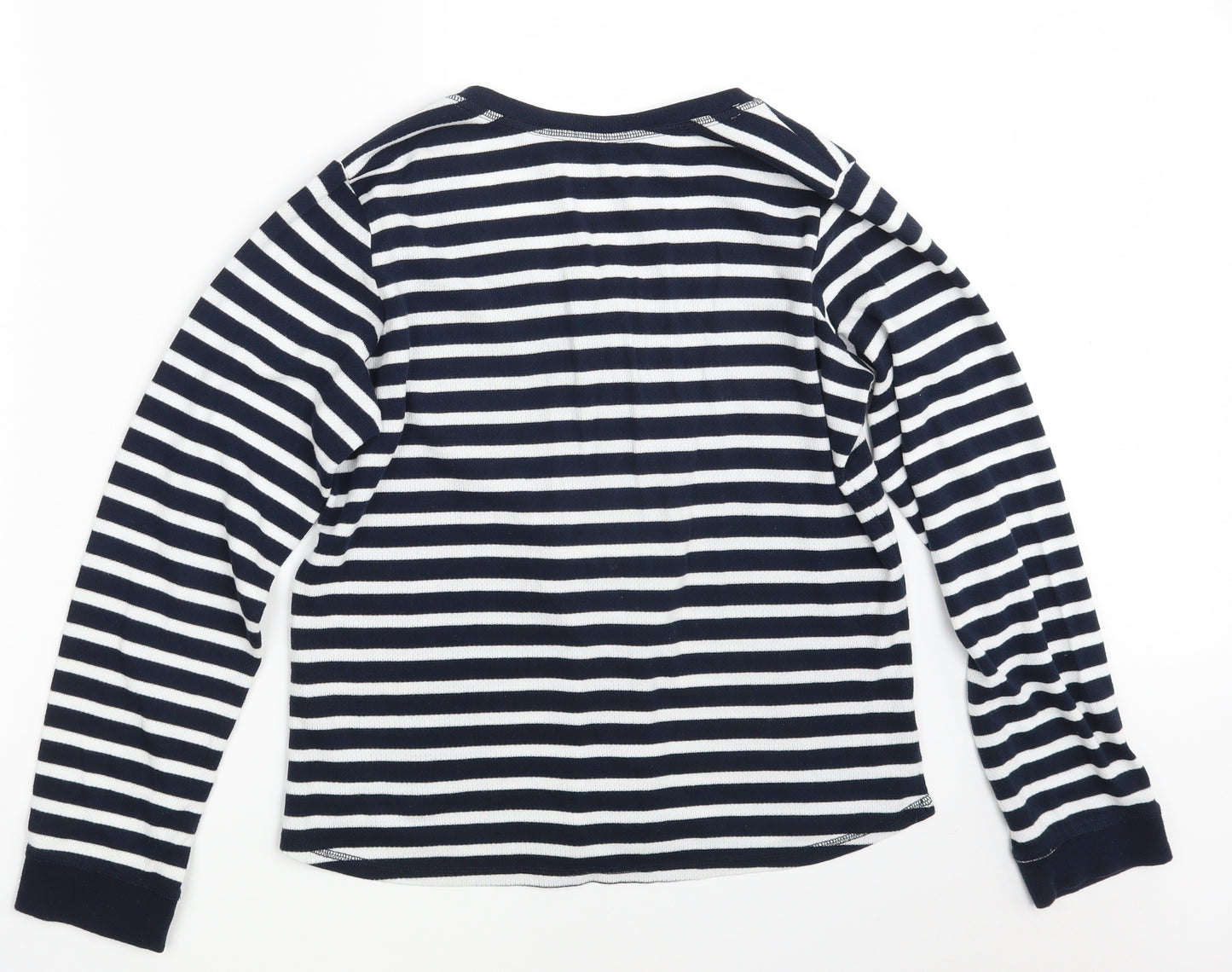 Tommy Hilfiger Womens Blue Striped  Pullover Sweatshirt Size L