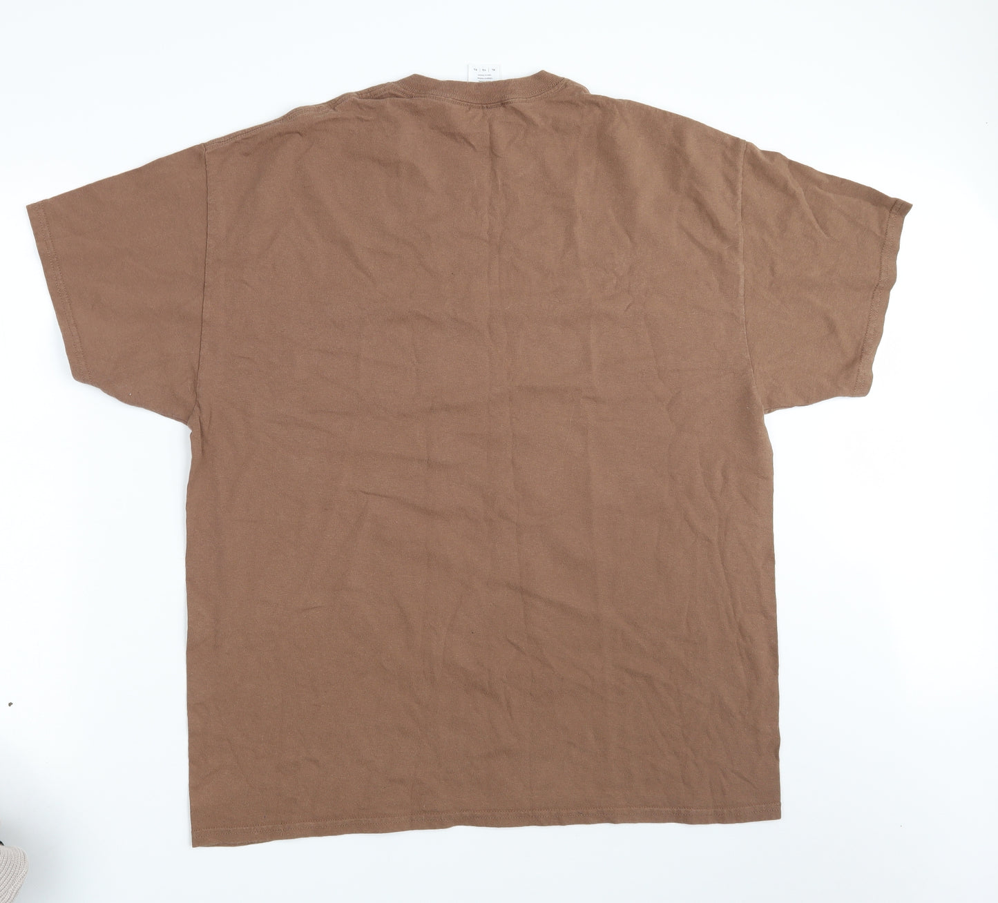 Gildan Mens Brown    T-Shirt Size XL