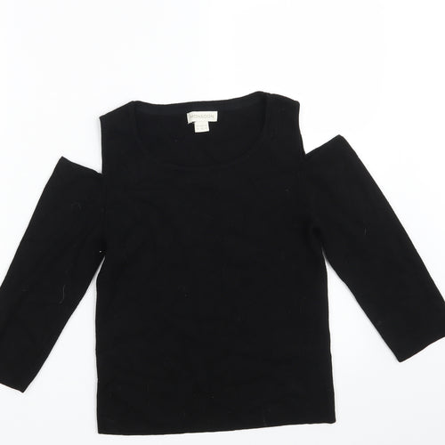 Monsoon Womens Black  Knit Pullover Jumper Size 10