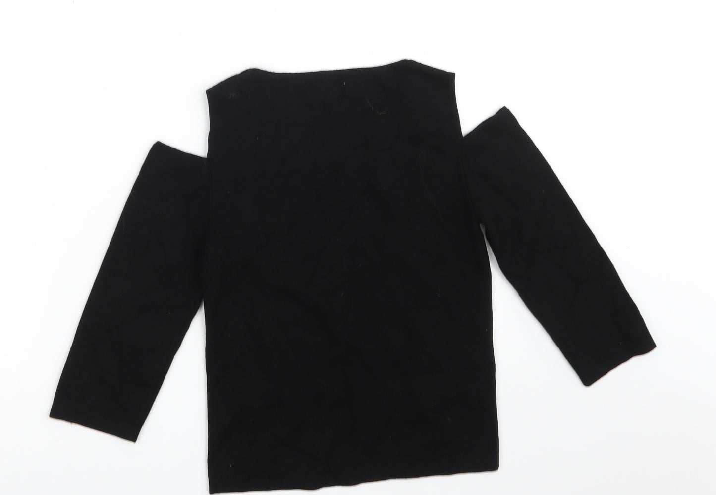 Monsoon Womens Black  Knit Pullover Jumper Size 10