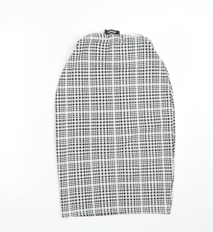 Missguided Womens White Fair Isle  Straight & Pencil Set Size 8