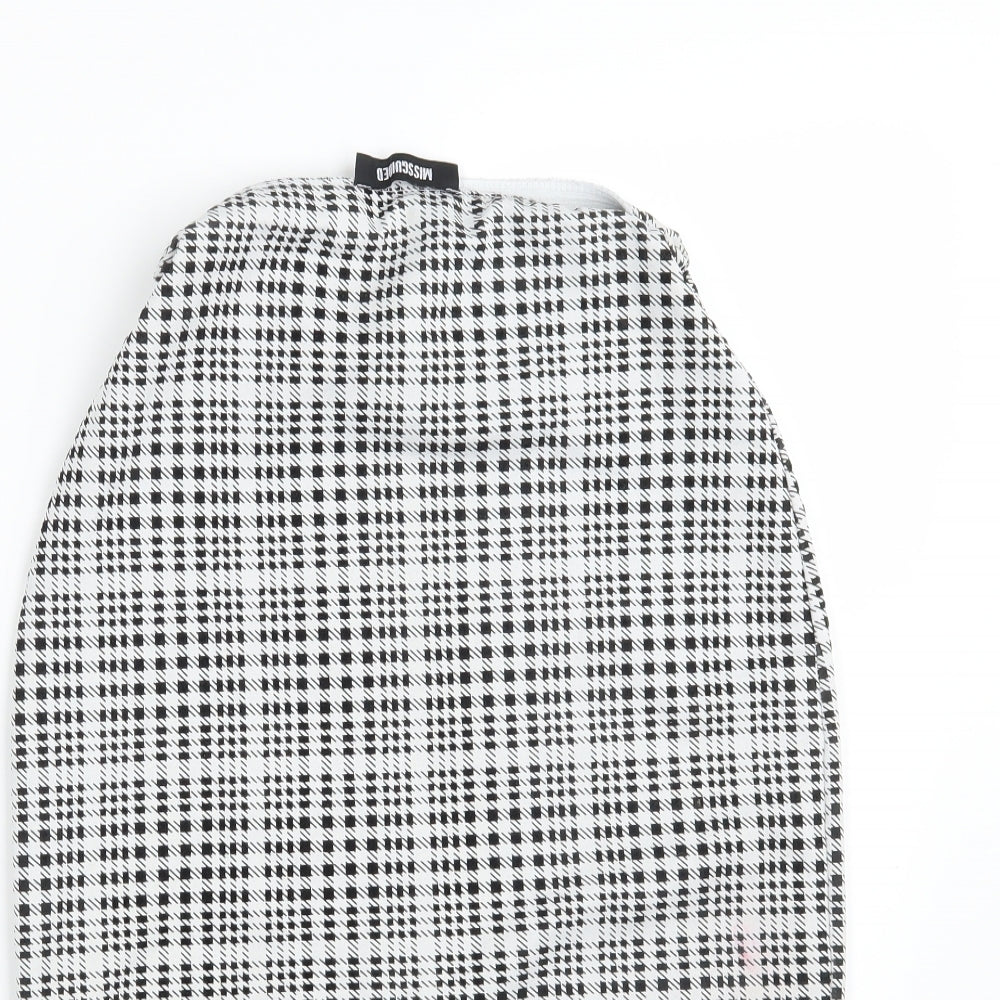 Missguided Womens White Fair Isle  Straight & Pencil Set Size 8