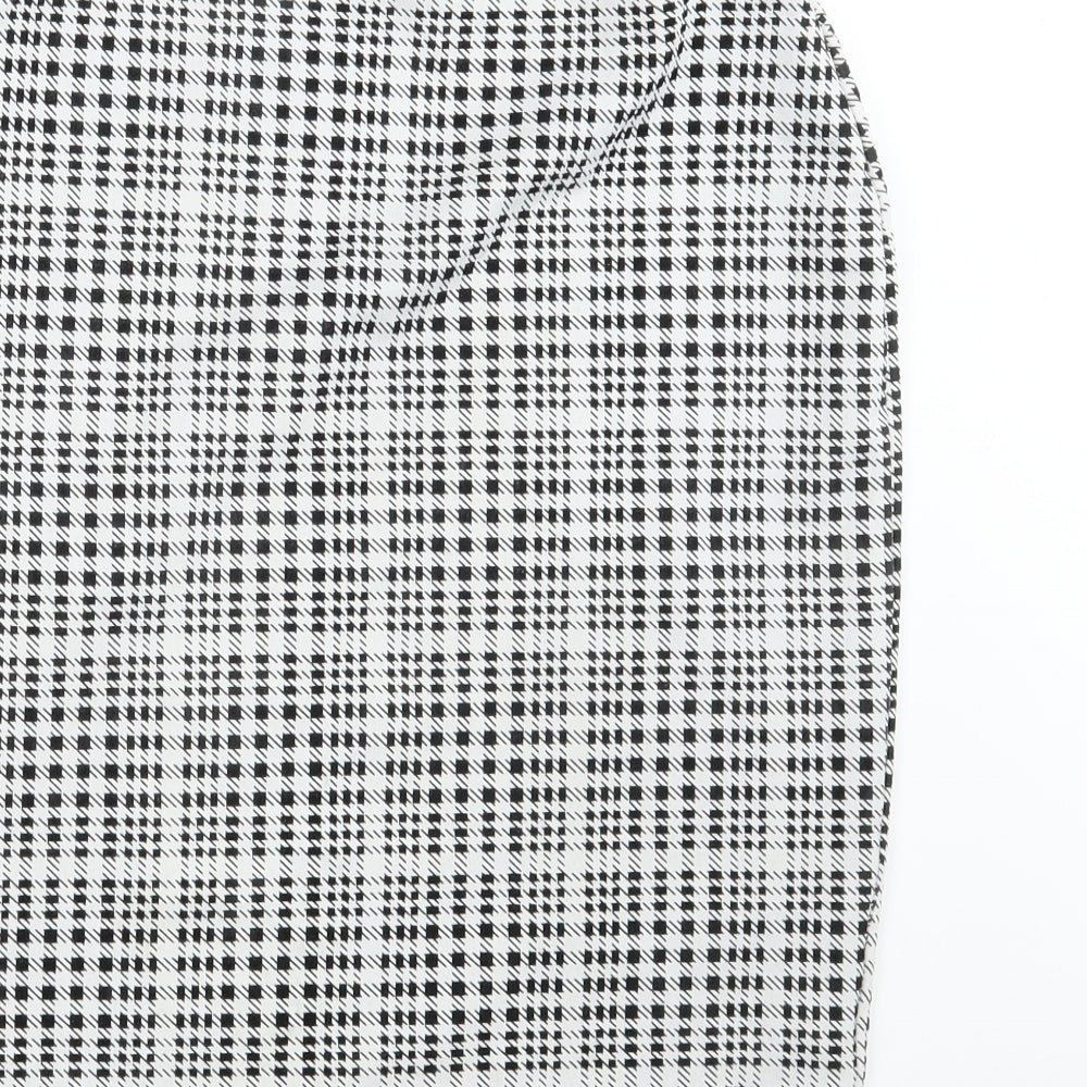 Missguided Womens White Fair Isle  Straight & Pencil Set Size 8