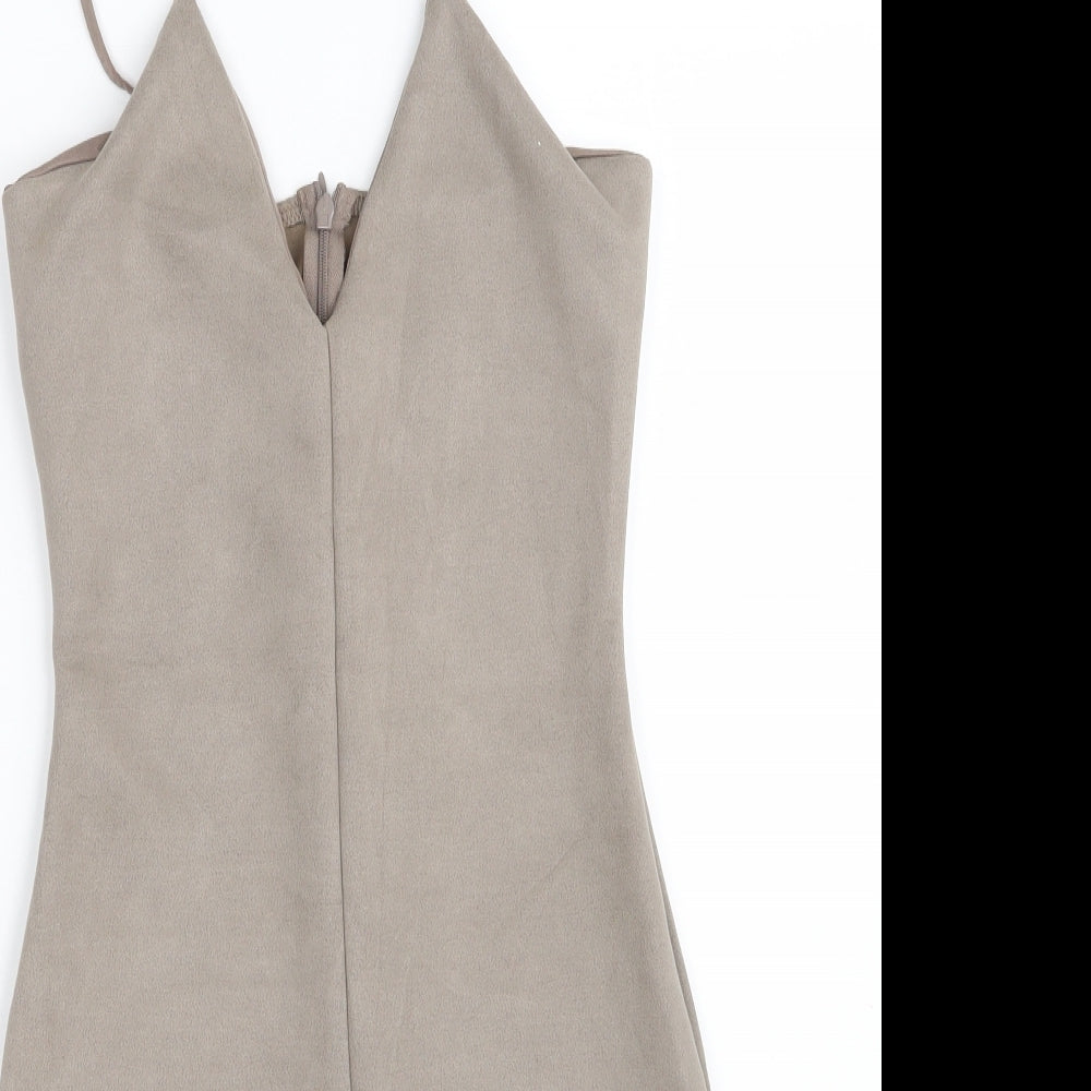 Missguided Womens Beige   Fit & Flare  Size 8