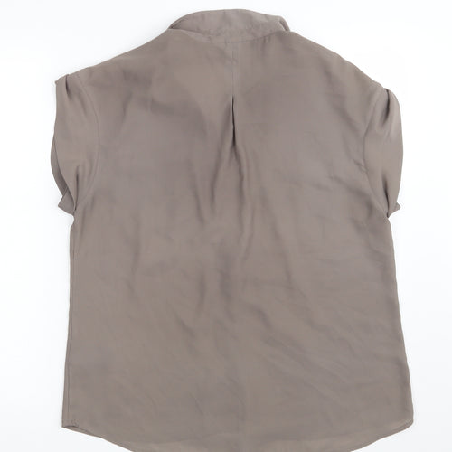H&M Womens Beige   Basic Button-Up Size 14