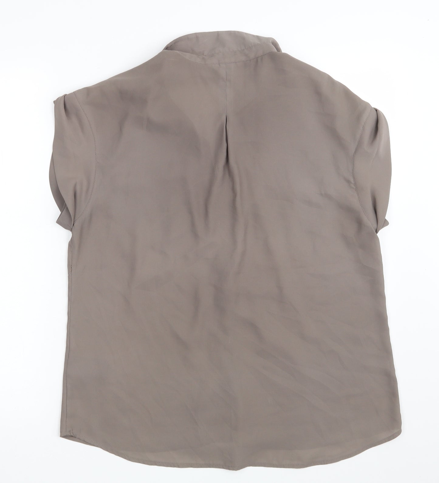 H&M Womens Beige   Basic Button-Up Size 14