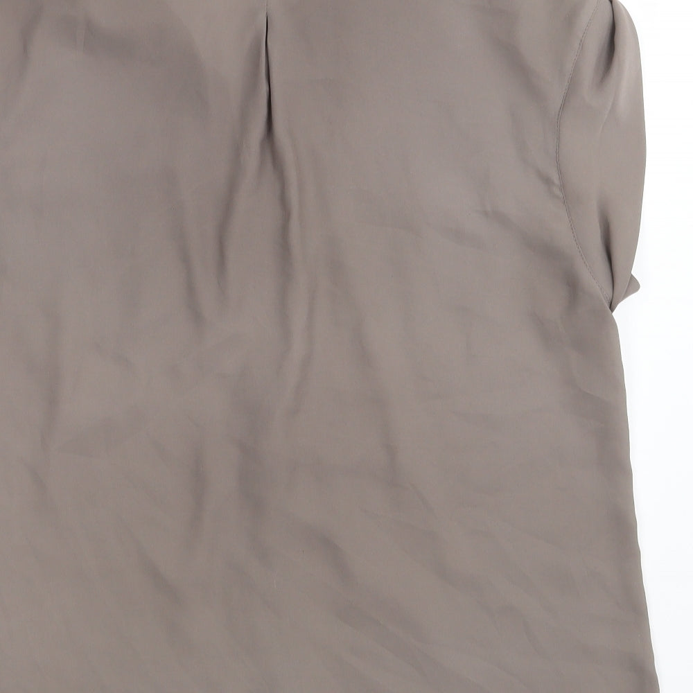 H&M Womens Beige   Basic Button-Up Size 14