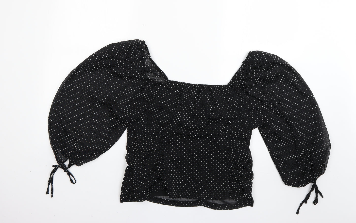 NEXT Womens Black Polka Dot  Basic Blouse Size 14