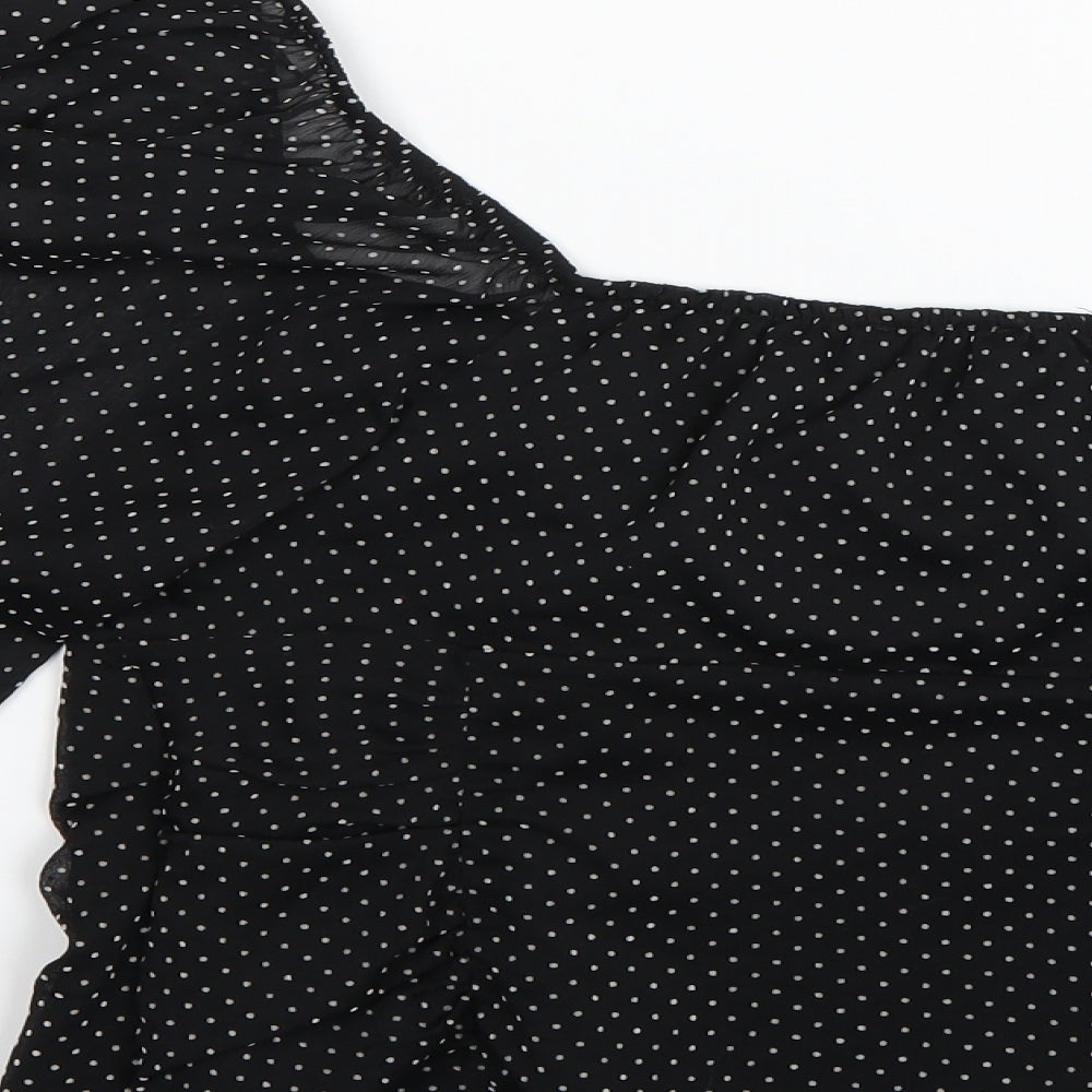 NEXT Womens Black Polka Dot  Basic Blouse Size 14