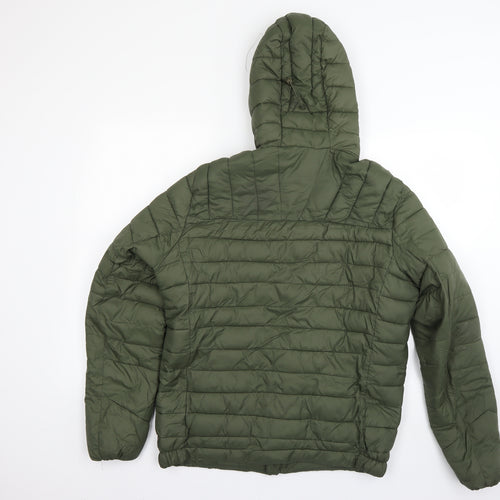 pull a bear Mens Green   Rain Coat Coat Size L