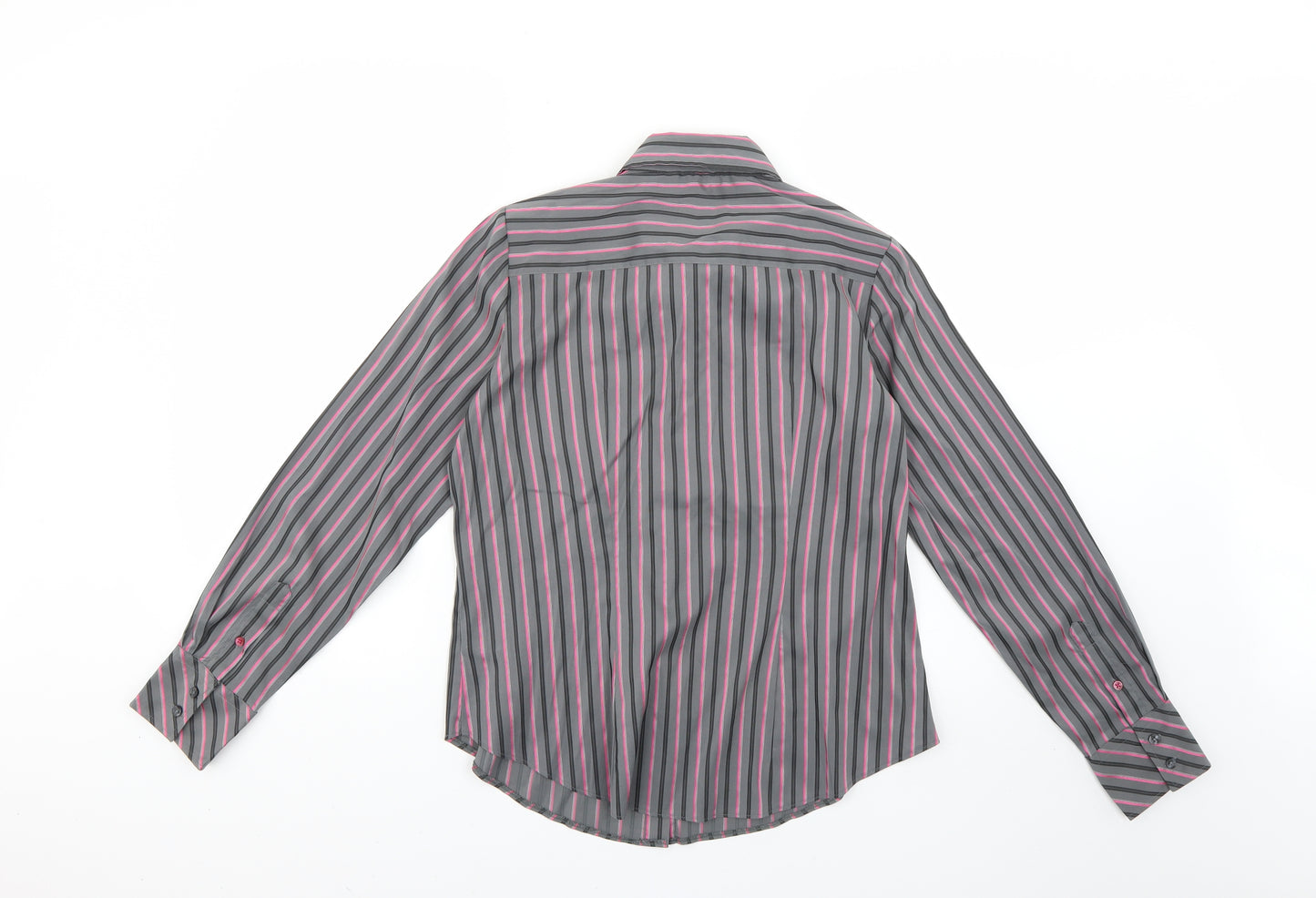 Marks and Spencer Womens Multicoloured Striped  Basic Button-Up Size 14