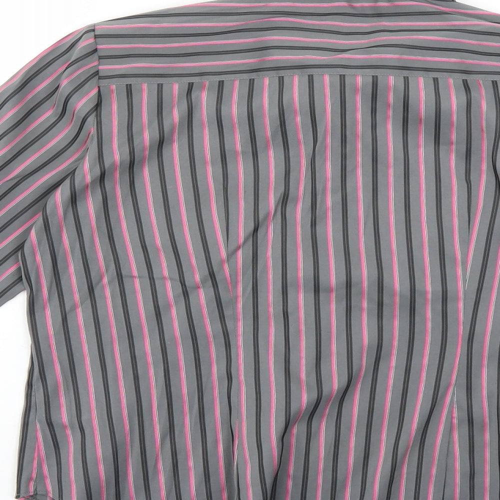Marks and Spencer Womens Multicoloured Striped  Basic Button-Up Size 14