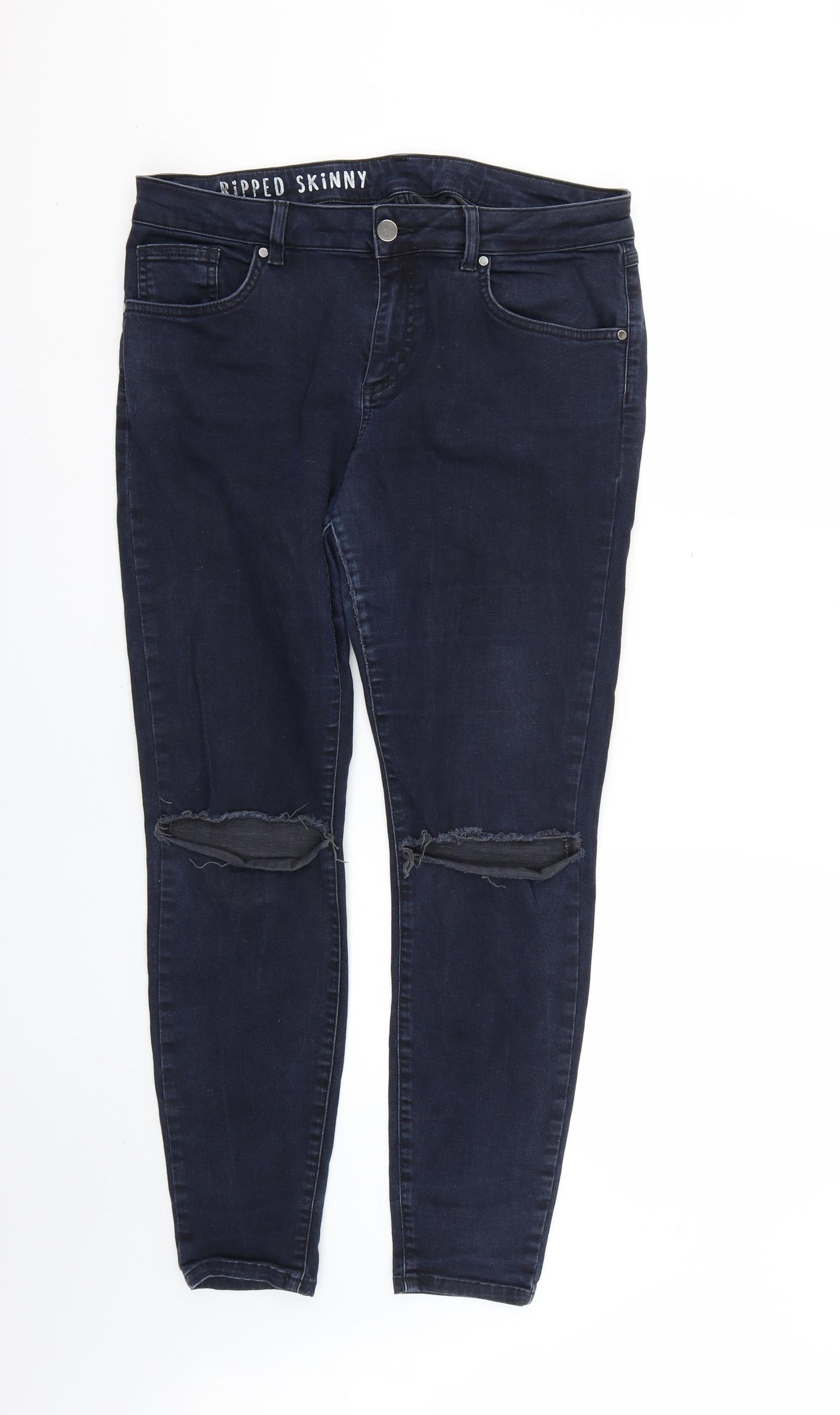Marks and Spencer Womens Blue   Skinny Jeans Size 16 L26 in