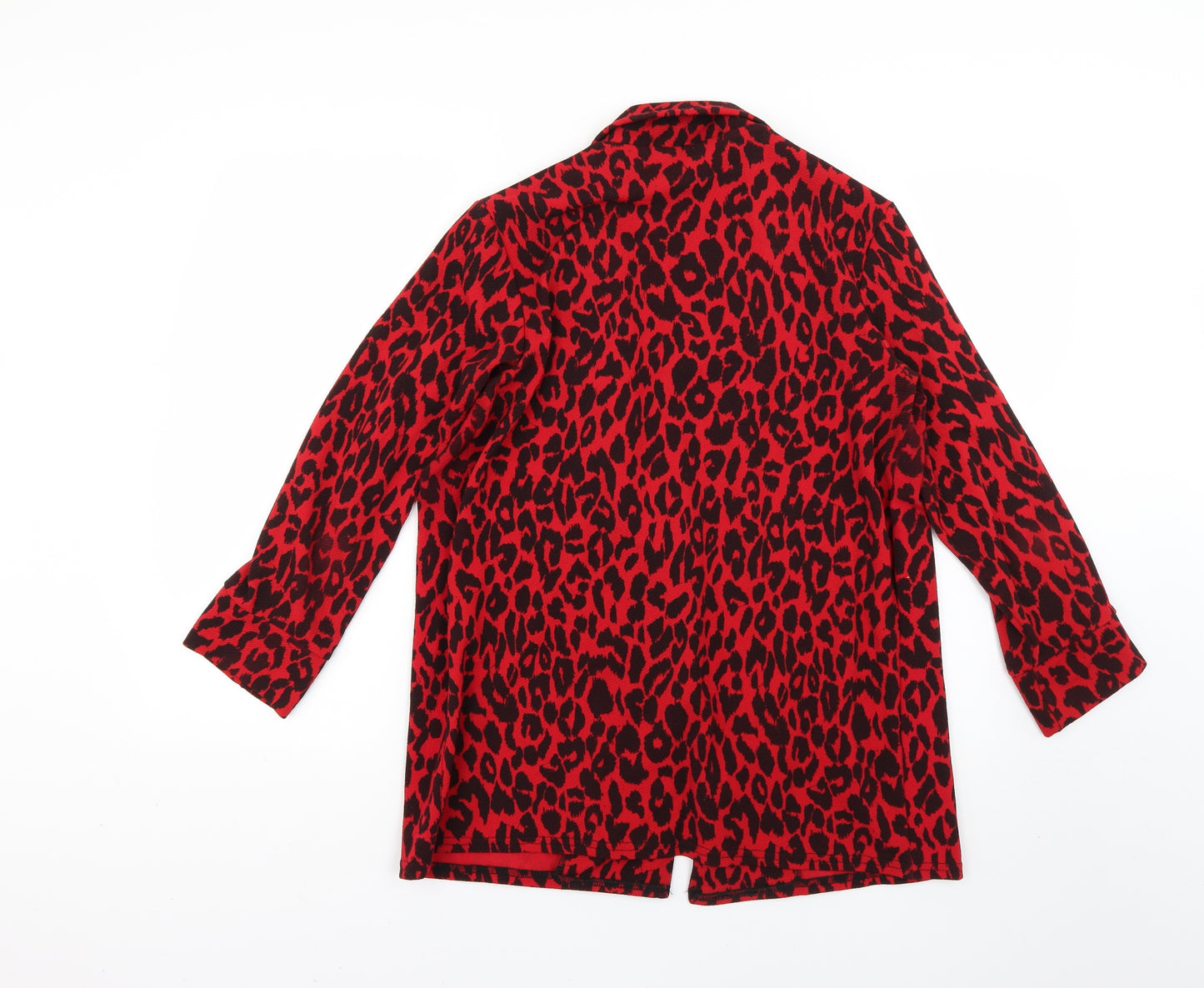 Boohoo Womens Red Animal Print  Jacket  Size 18