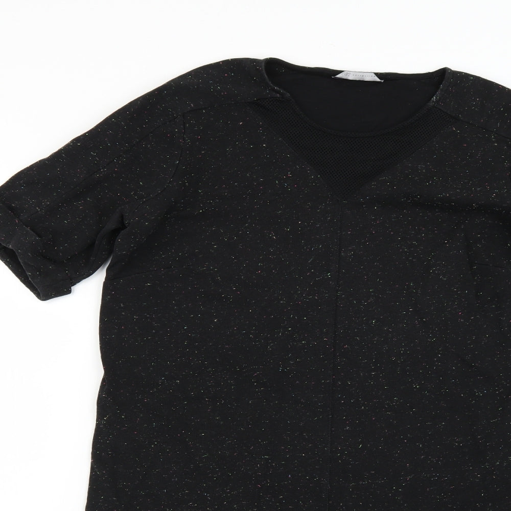 Marks and Spencer Womens Black Polka Dot  Jumper Dress  Size 14