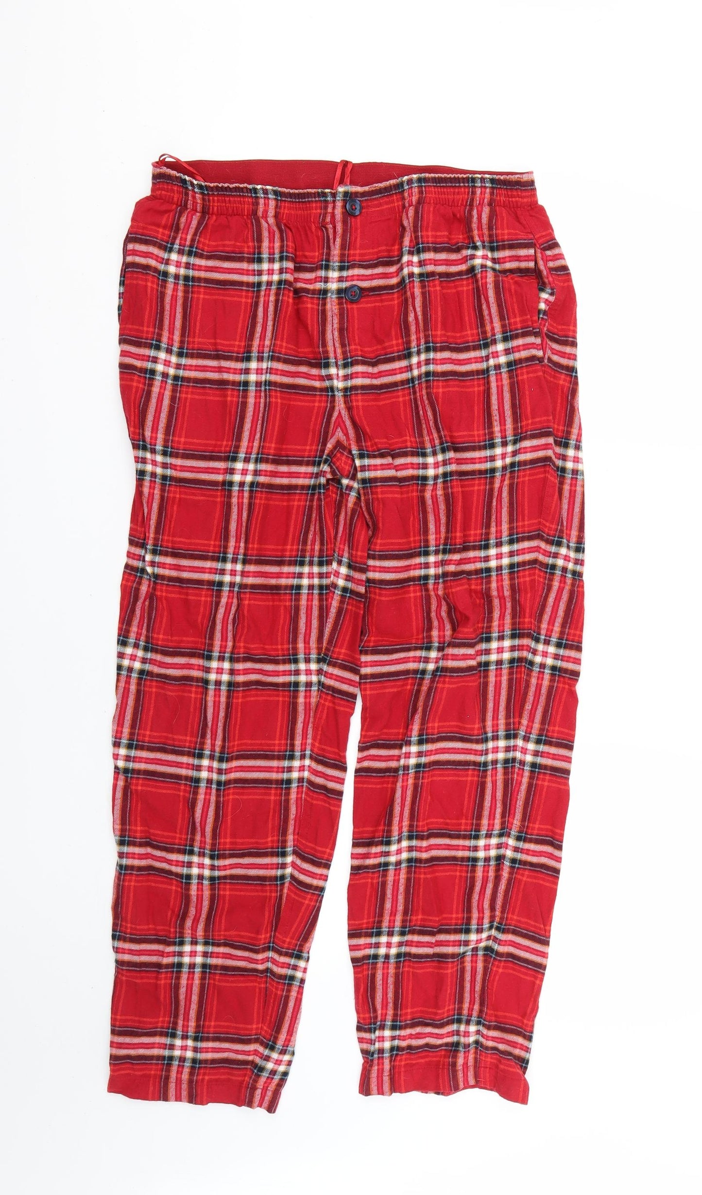 Marks and Spencer Mens Red Check   Pyjama Pants Size M