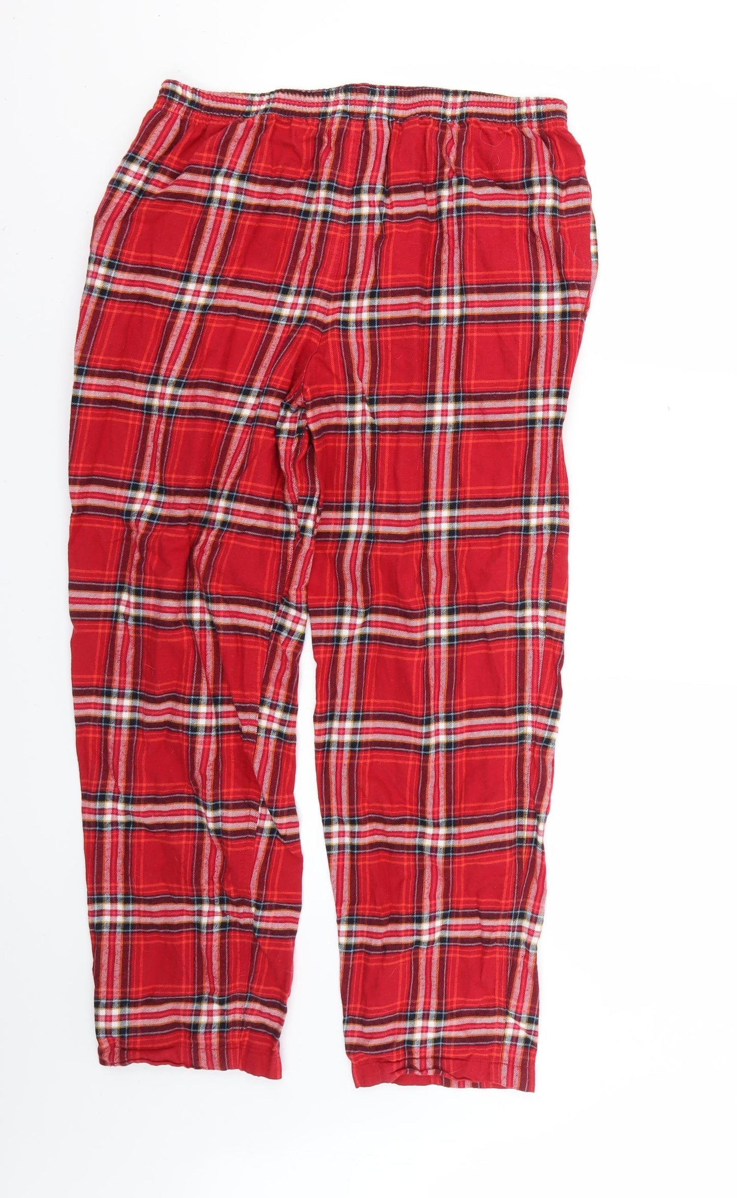 Marks and Spencer Mens Red Check   Pyjama Pants Size M
