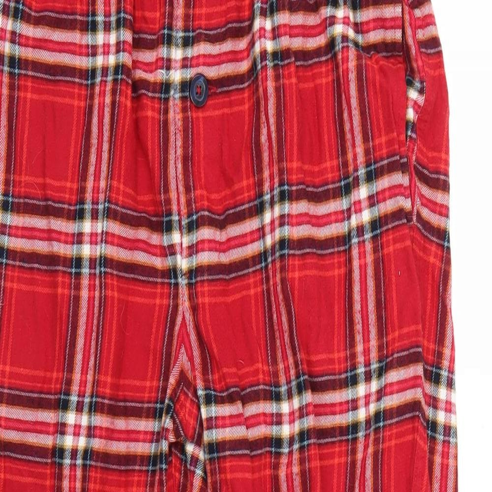 Marks and Spencer Mens Red Check   Pyjama Pants Size M