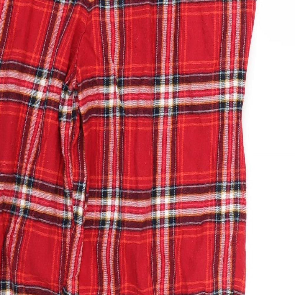 Marks and Spencer Mens Red Check   Pyjama Pants Size M