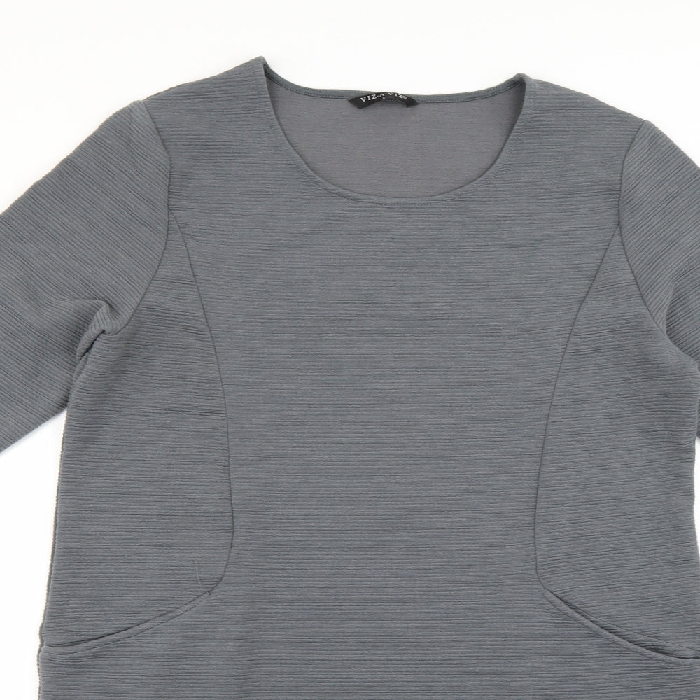 viza viz Womens Grey   Jumper Dress  Size L