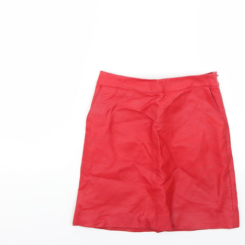 Topshop Womens Red   Mini Skirt Size 6