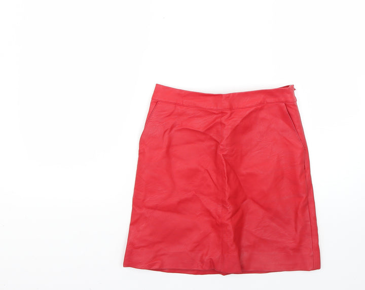 Topshop Womens Red   Mini Skirt Size 6