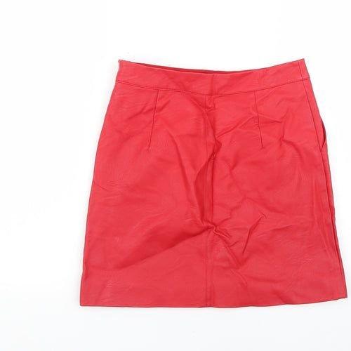 Topshop Womens Red   Mini Skirt Size 6
