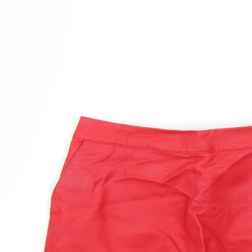 Topshop Womens Red   Mini Skirt Size 6