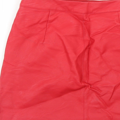 Topshop Womens Red   Mini Skirt Size 6