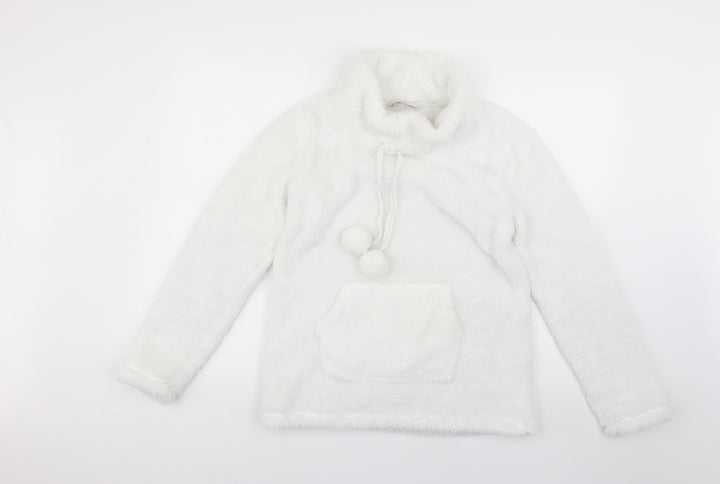 TU Womens White Pullover Jumper Size S