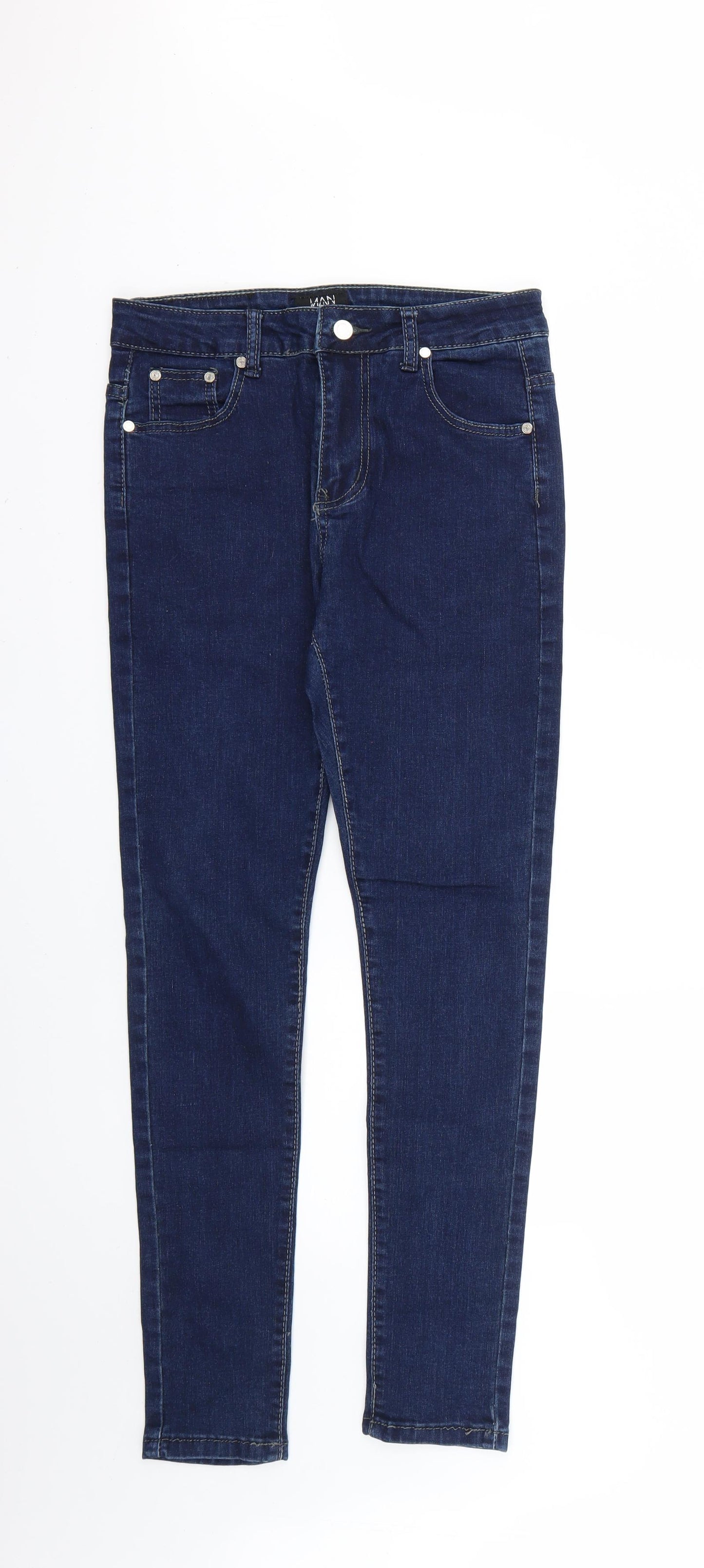 Boohoo Mens Blue   Skinny Jeans Size 30 L28 in