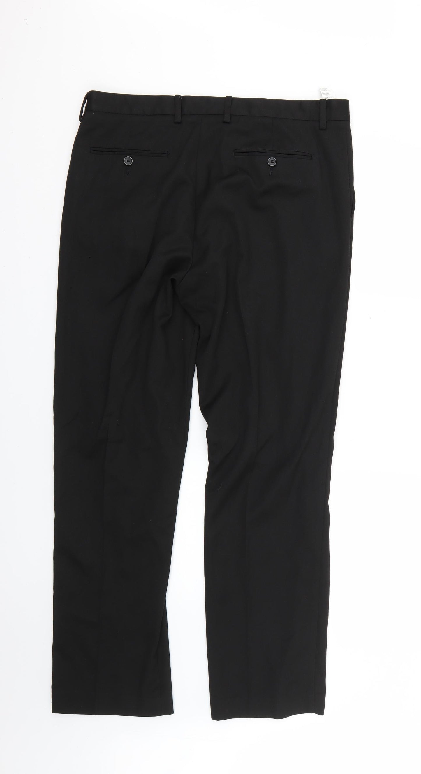 Burton Mens Black   Trousers  Size 36 L30 in