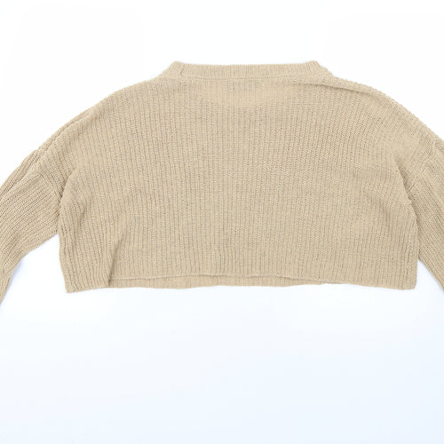 PRETTYLITTLETHING Womens Brown   Pullover Jumper Size M