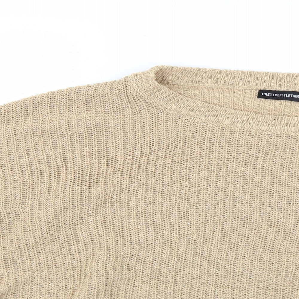 PRETTYLITTLETHING Womens Brown   Pullover Jumper Size M