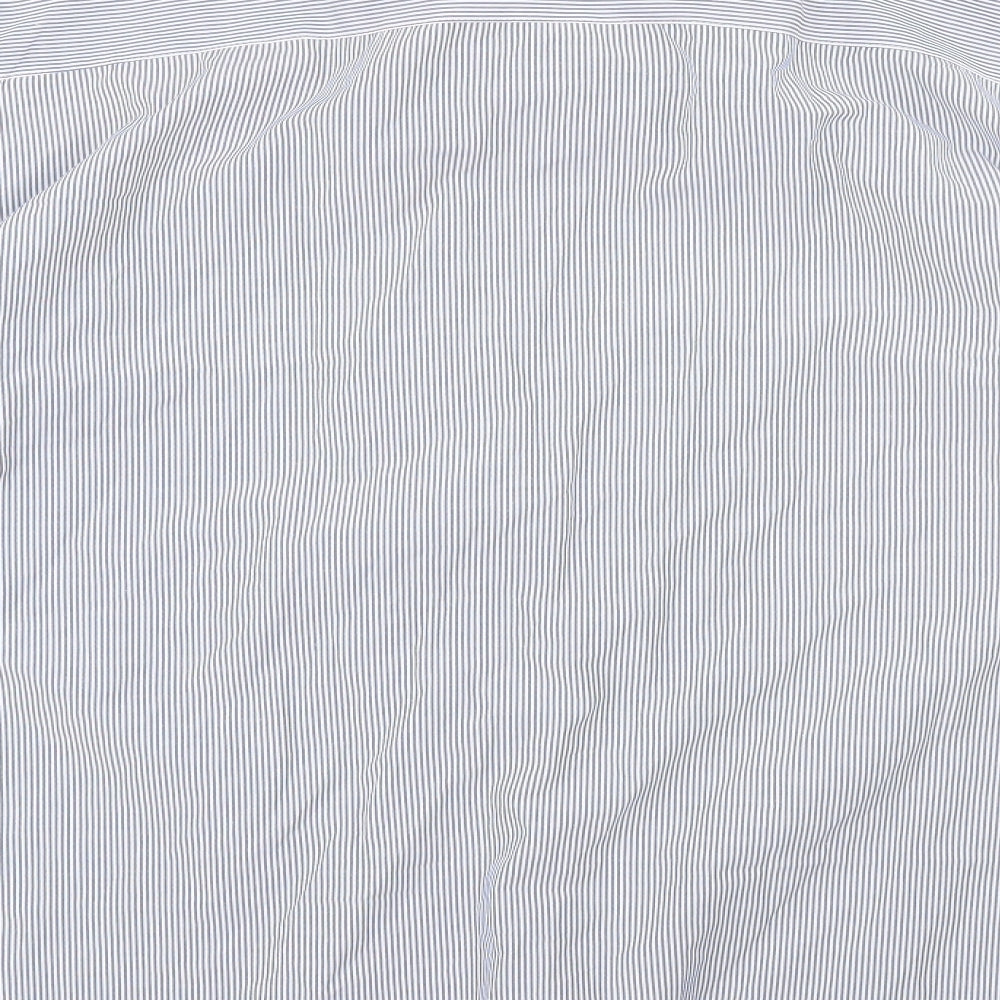 Tommy Hilfiger Mens Blue Striped   Dress Shirt Size XL