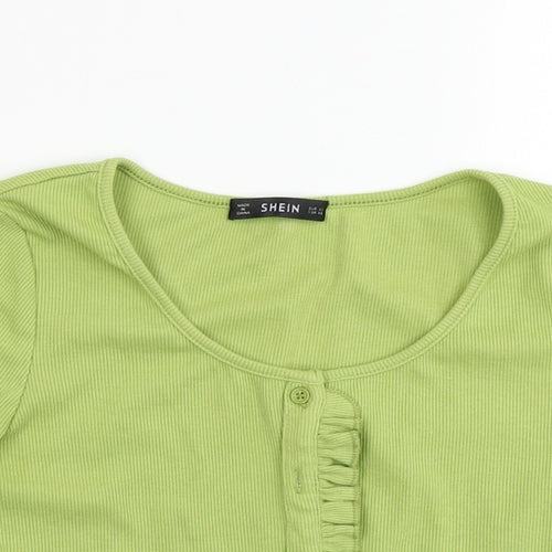SheIn Womens Green  Knit Cardigan Jumper Size XS
