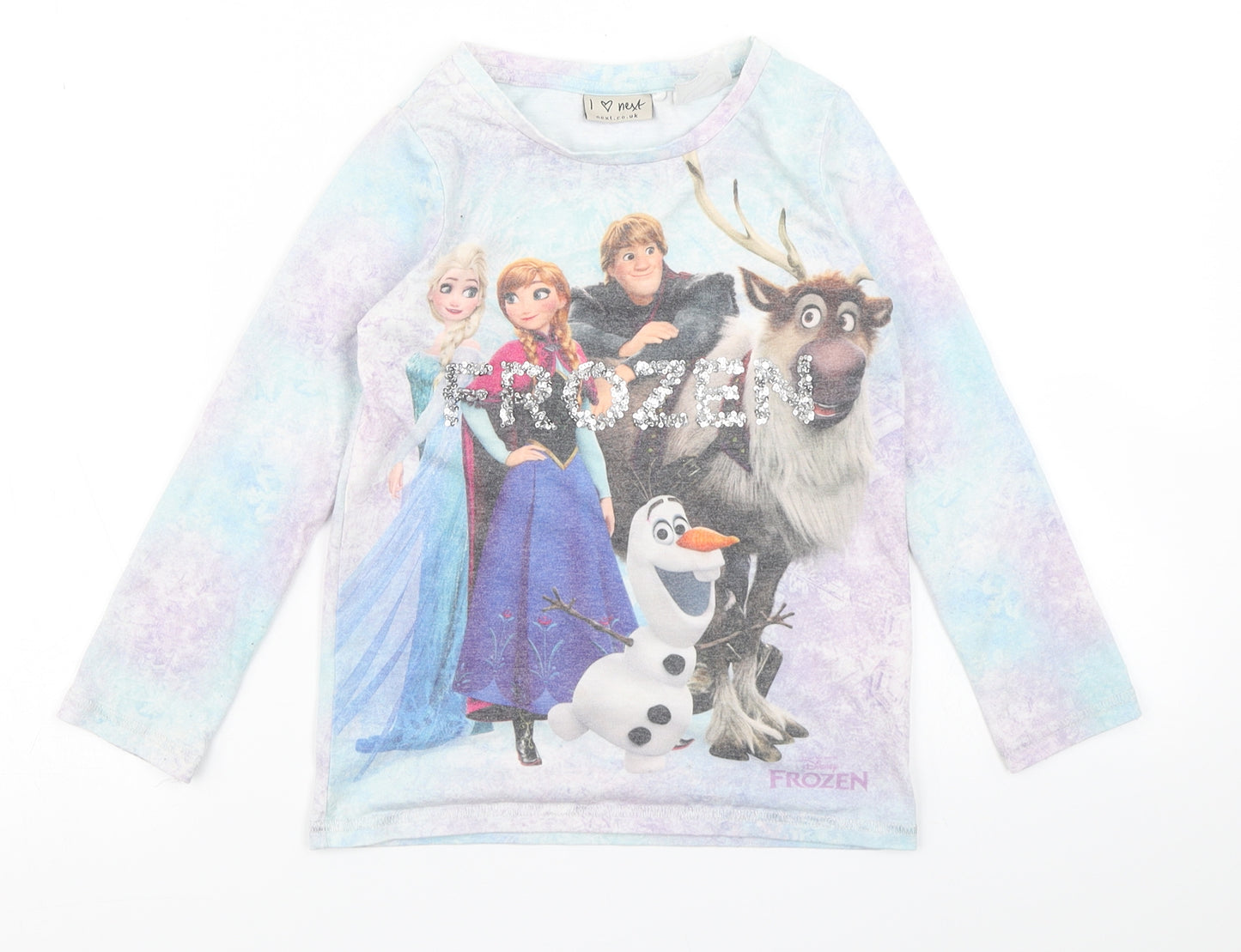 NEXT Girls Blue   Basic T-Shirt Size 5 Years  - Frozen