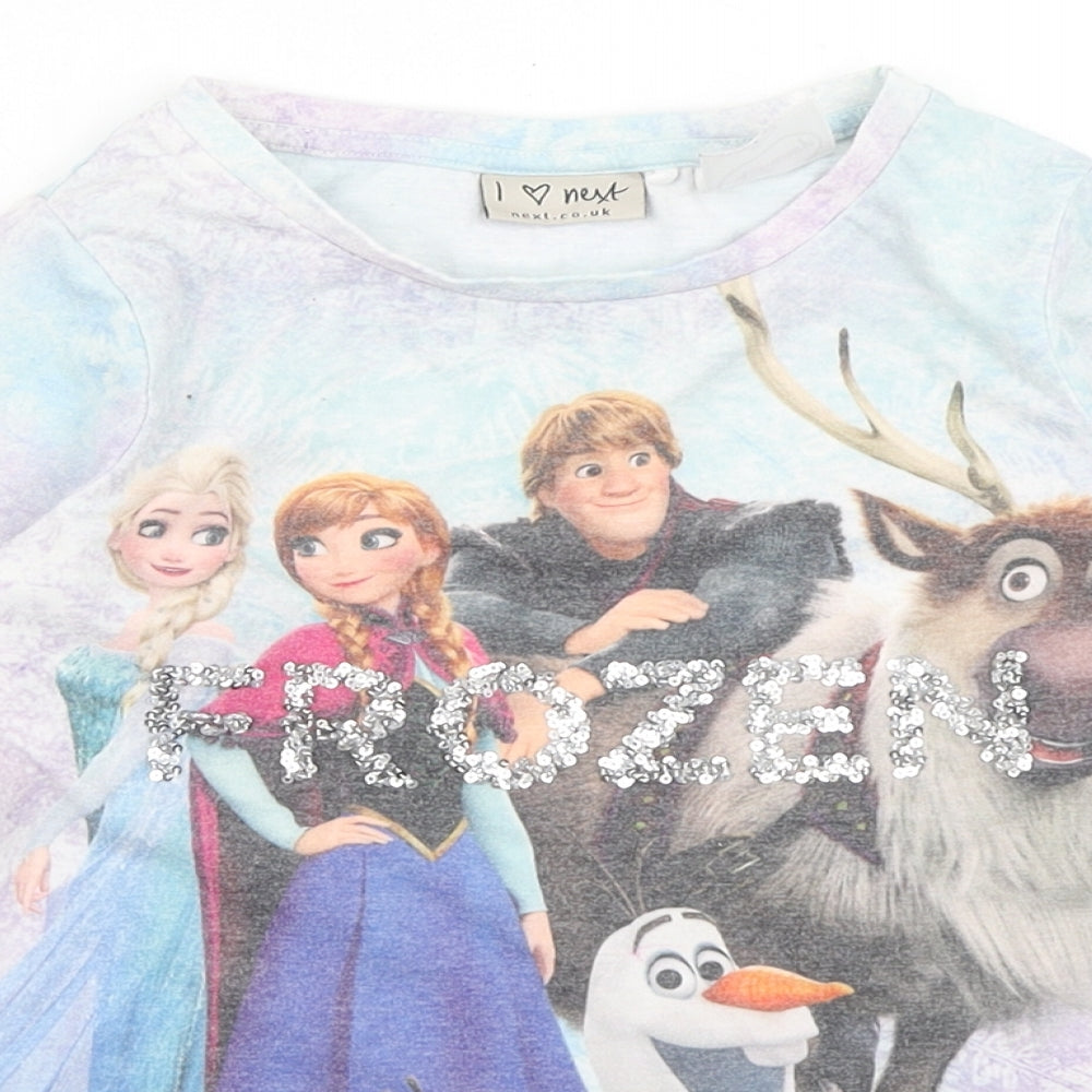 NEXT Girls Blue   Basic T-Shirt Size 5 Years  - Frozen