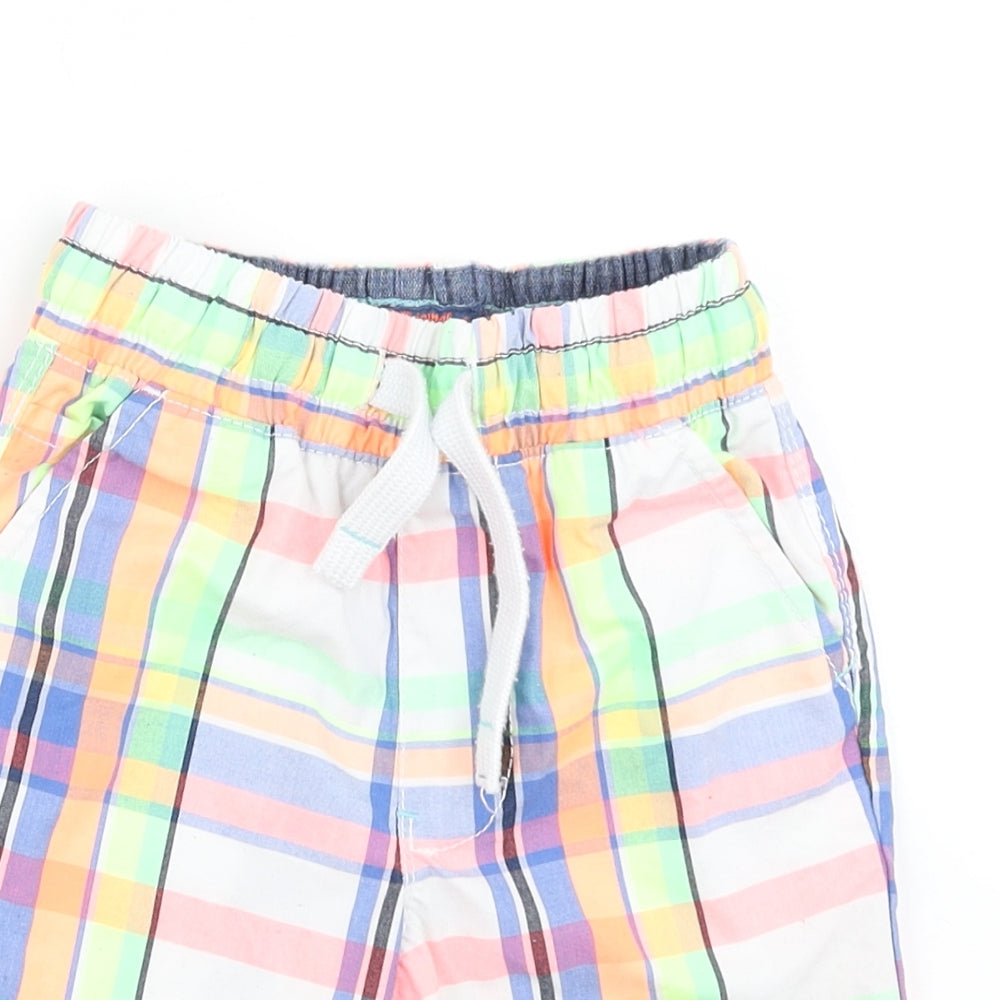 NEXT Boys Green Plaid  Sweat Shorts Size 5 Years