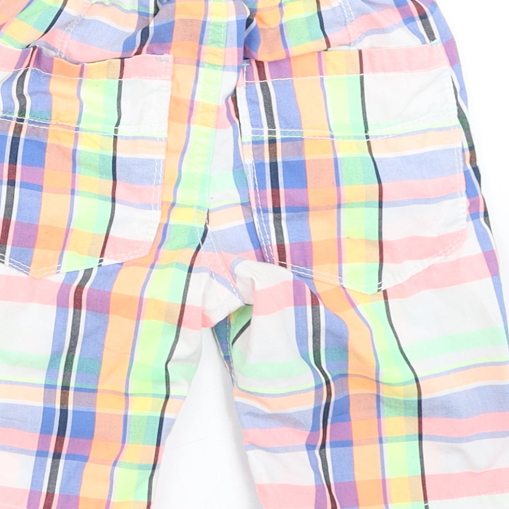 NEXT Boys Green Plaid  Sweat Shorts Size 5 Years