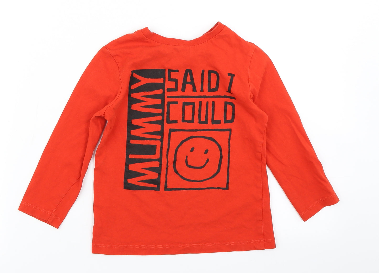 George Boys Red   Basic T-Shirt Size 3-4 Years