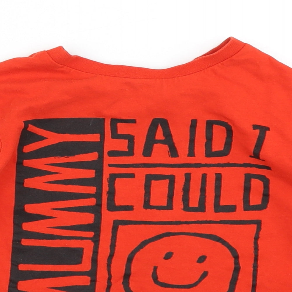 George Boys Red   Basic T-Shirt Size 3-4 Years