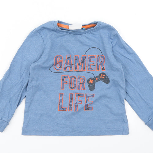 Hullabaloo Boys Blue   Basic T-Shirt Size 4-5 Years