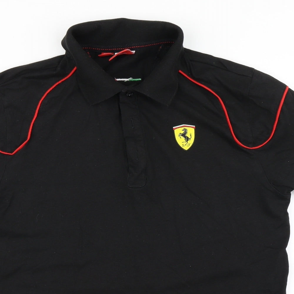 PUMA Mens Black    Polo Size M  - Ferrari