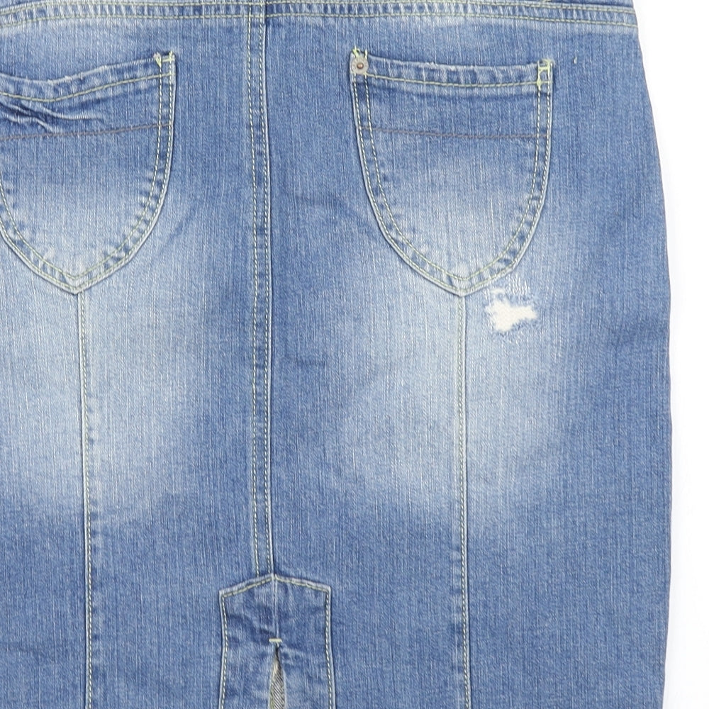 Cherokee Womens Blue  Denim Straight & Pencil Skirt Size 10