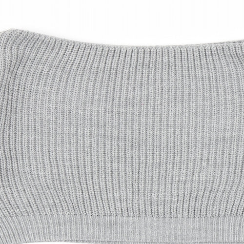 Missguided Womens Grey  Knit Pullover Jumper Size S  - Cropped