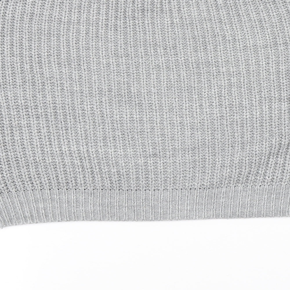 Missguided Womens Grey  Knit Pullover Jumper Size S  - Cropped