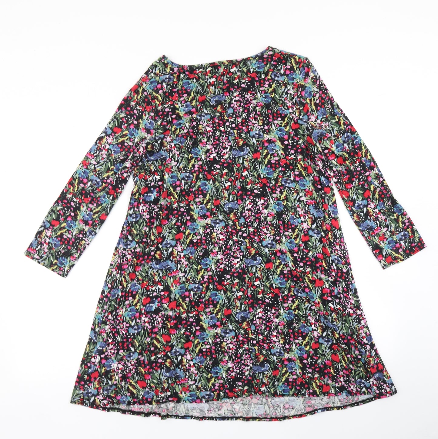 Papaya Womens Black Floral  Fit & Flare  Size M