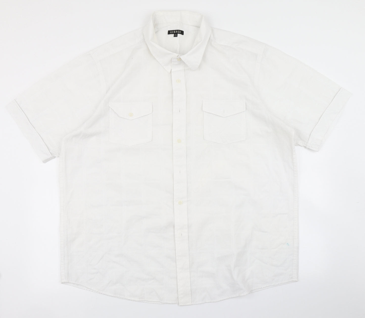 George Mens White    Button-Up Size 2XL